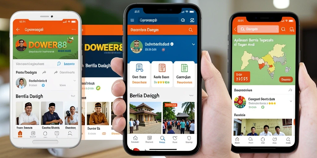 Antarmuka DOWER88 yang menampilkan berbagai berita daerah terbaru.