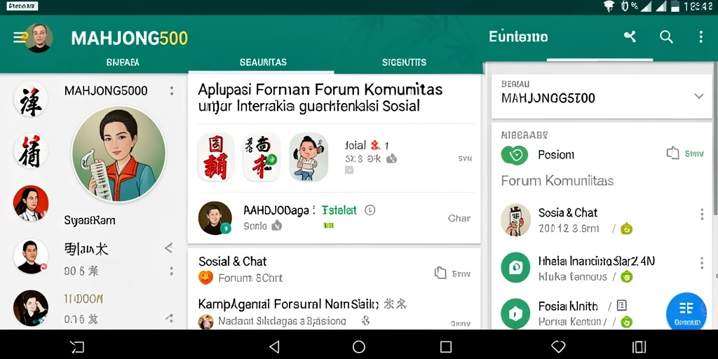 Tampilan antarmuka aplikasi MAHJONG500 yang ramah pengguna.