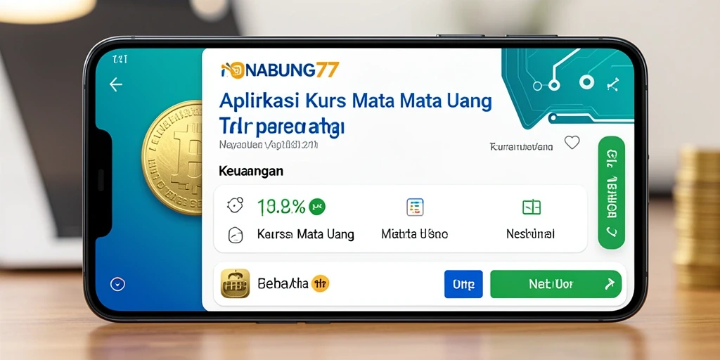 Antarmuka aplikasi NABUNG77 menampilkan informasi kurs mata uang dengan jelas.