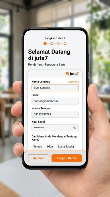 Buat Akun Baru Juta7 dengan Mudah